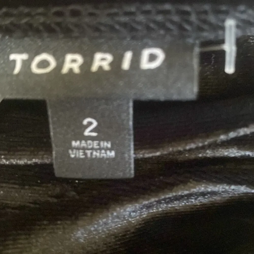 Torrid black Stretch Velvet Shirred Front Off The Shoulder Top - Picture 8 of 9